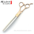 Rose Gold Pet Grooming Scissors 7.5 Ausdünnende Hundeschere